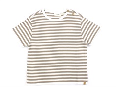 Lil Atelier mocha meringue/coconut milk stribet top